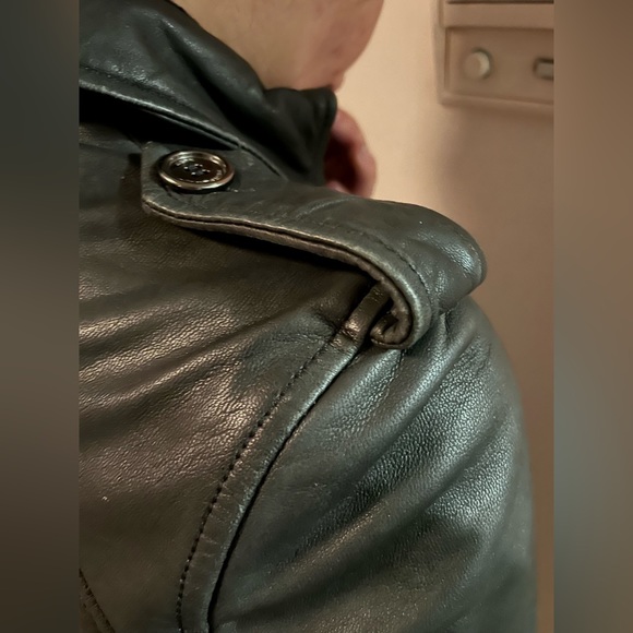Burberry Black Leather Coat - Picture 5 of 14